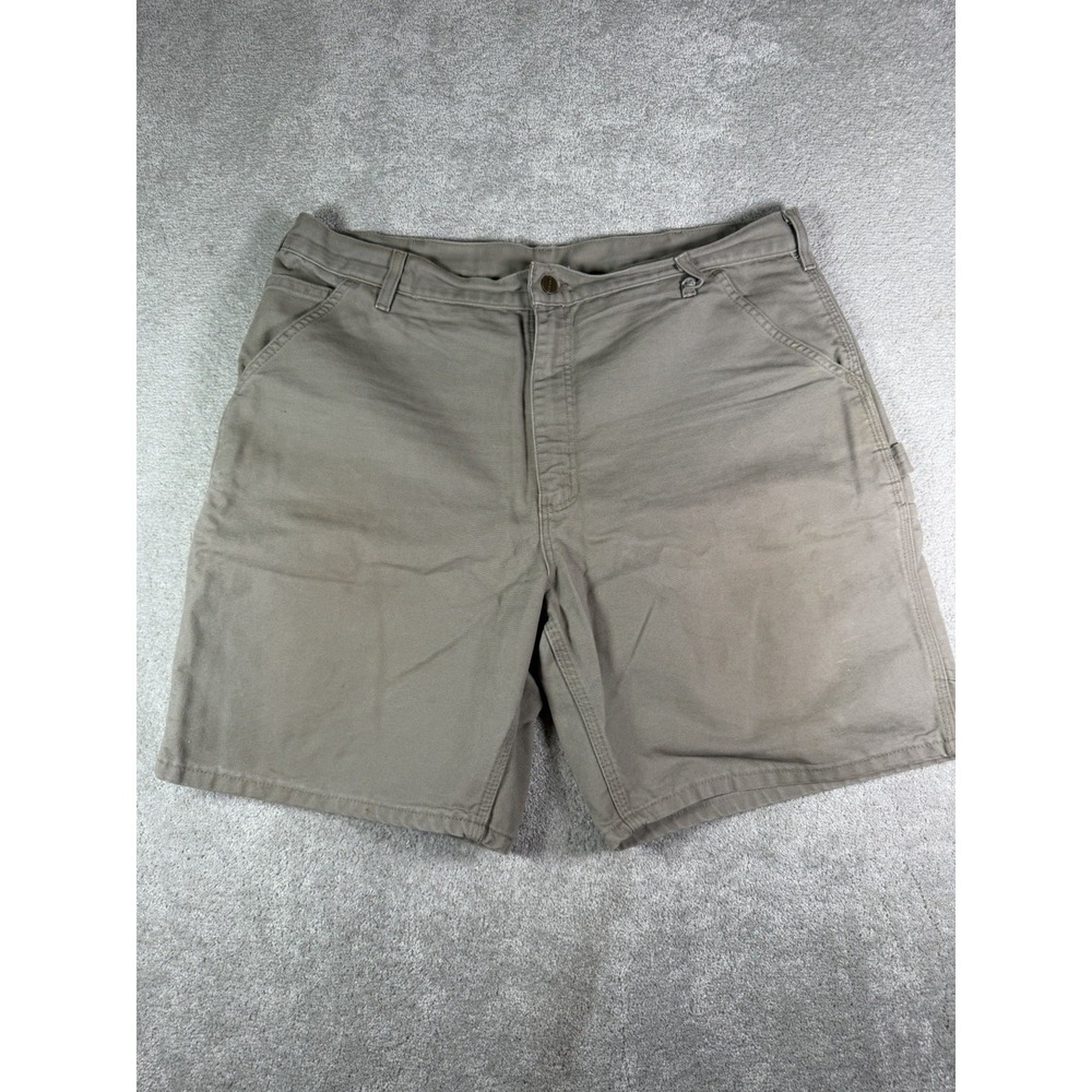 Carhartt Men's Shorts Size 38 Carpenter B25 DES Brown Shorts Workwear 8" *